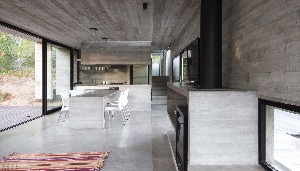 Полированный бетон в интерьере дома