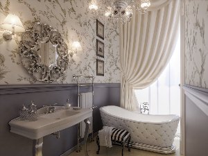 Интерьер ванны в классическом стиле