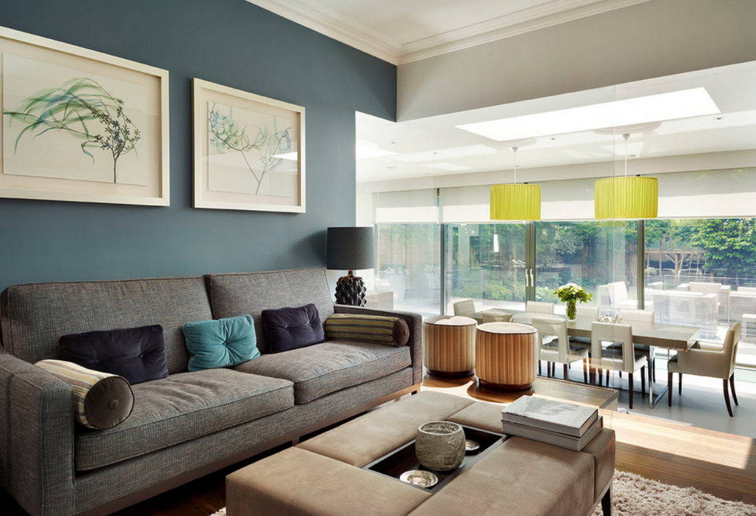 Интерьер. Современные цвета в интерьере. Цветовая гамма для гостиной. Окрашенные стены в интерьере.