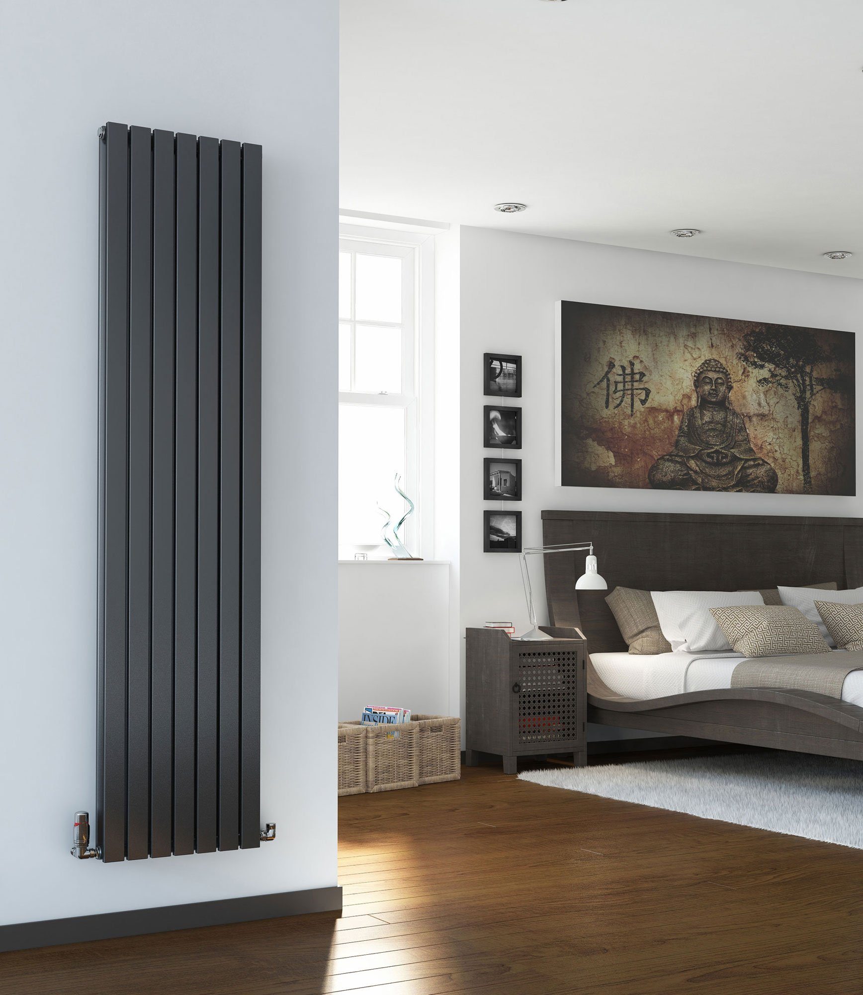 Вертикальный радиатор черный. Батареи Арбония лофт. Радиатор Zehnder антрацит. Home Heat радиаторы 250х600. Дизайнерские радиаторы в интерьере.