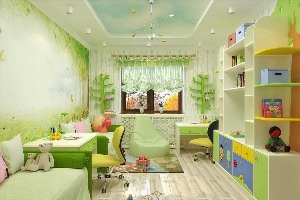 Дизайн вытянутых детских комнат