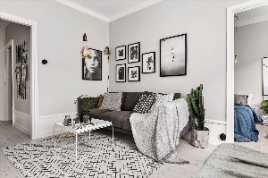 Серый дизайн комнаты