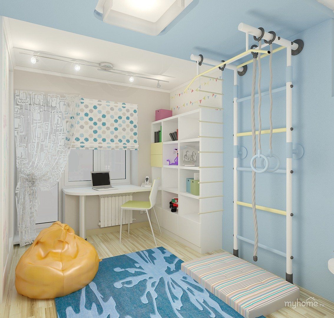 детская комната для мальчика дизайн для 12 м
