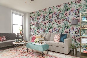 Дизайн комнаты с цветами