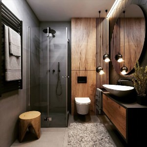 Дизайн ванной с душевой комнатой