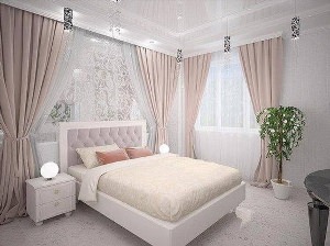 Спальня в пудровом цвете