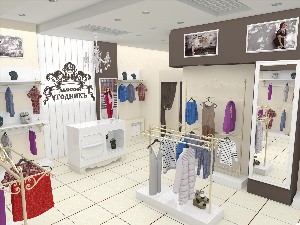 Дизайн маленького магазина одежды
