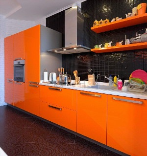 Фасады для кухни оранжевые