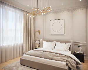 Современная светлая спальня дизайн