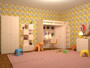 Стенка для детской комнаты