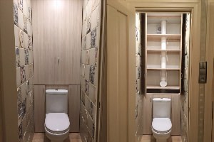 Встроенные шкафы в туалете