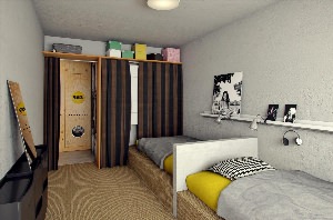 Комната в общежитии дизайн