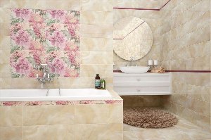 Плитка в ванную с розами