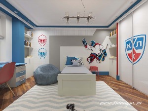 Комната для мальчика подростка хоккеиста