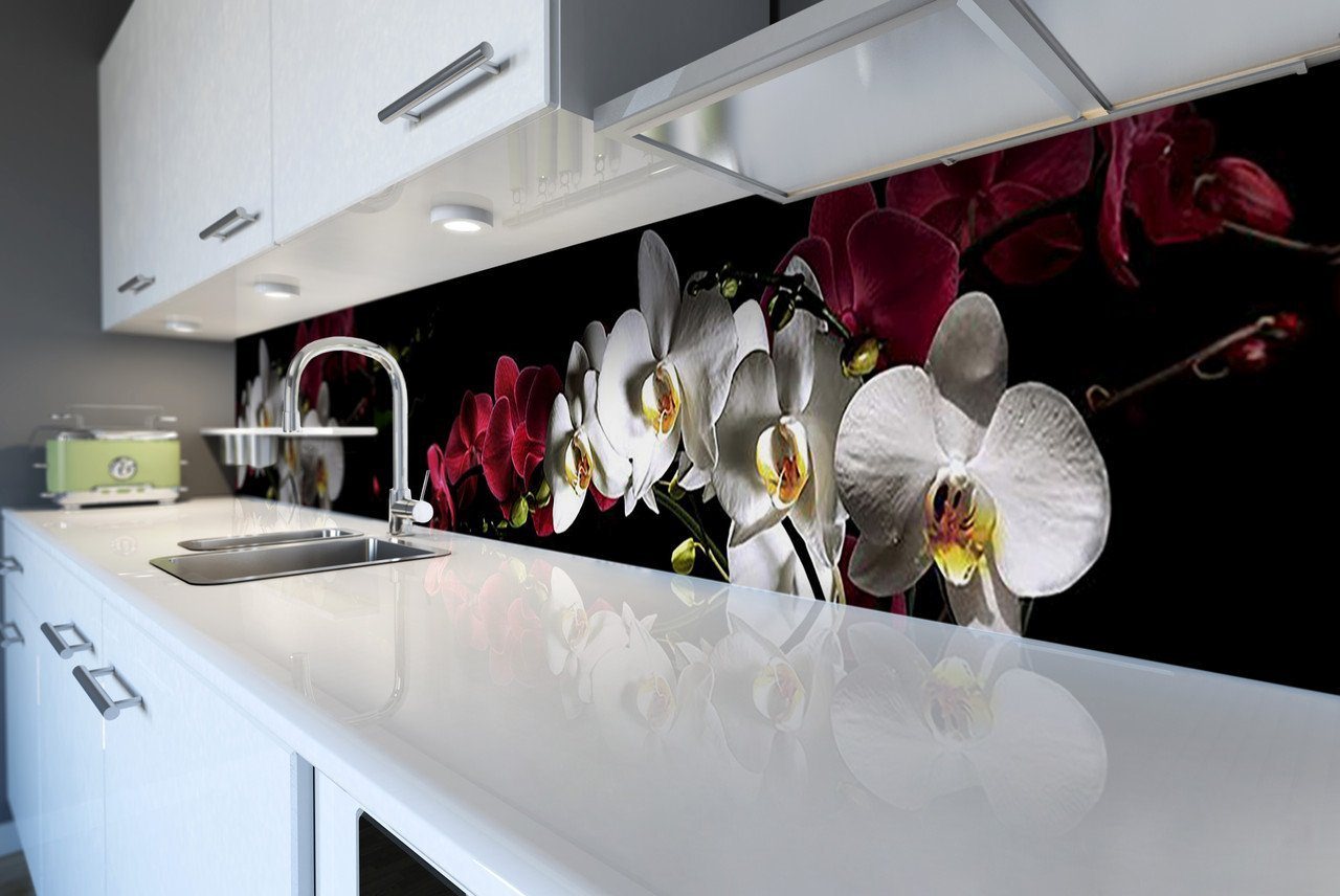 Фартук орхидея. Фартук для кухни «Орхидея». Кухонный фартук орхидеи. Фартук кухонный с орхидеями на кухню. Фартук для кухни орхидеи белые.