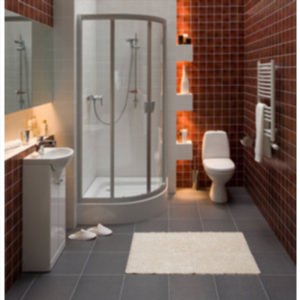 Ванные комнаты с душевыми кабинами в частных домах