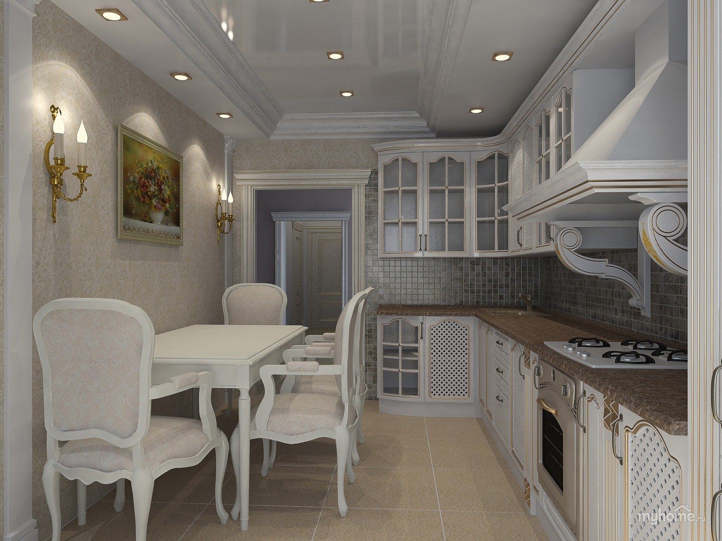 кухня в стиле прованс в панельном доме