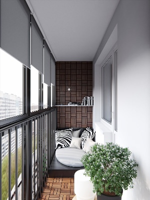 Квадратный балкон дизайн