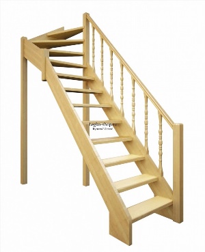 Лестница г образная деревянная