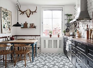 Скандинавская плитка на кухне