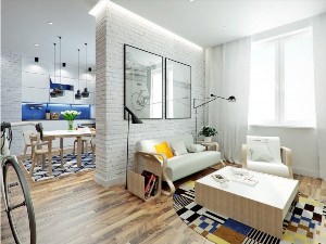 Дизайн однокомнатной квартиры в скандинавском стиле