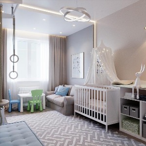 Обустроить детскую комнату для новорожденного