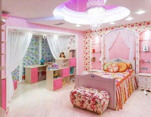 Простой дизайн детских комнат для девочек