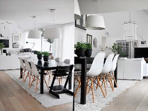 Белая кухня серые стулья