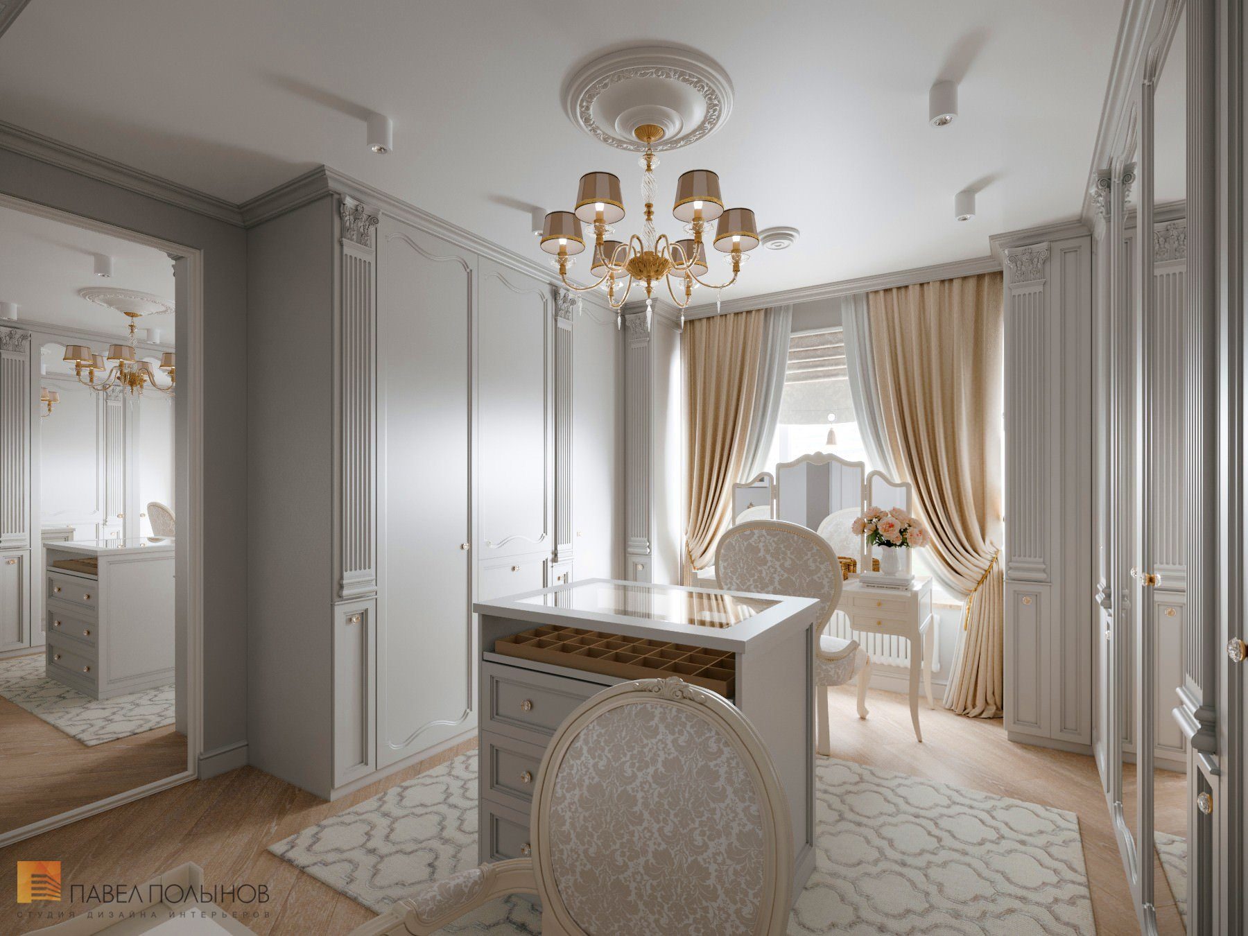 Интерьер квартиры в классическом стиле элегантен, спокоен и полон благородства.