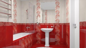 Ванная в красном цвете