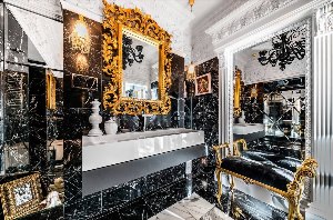 Гламурный дизайн ванных комнат