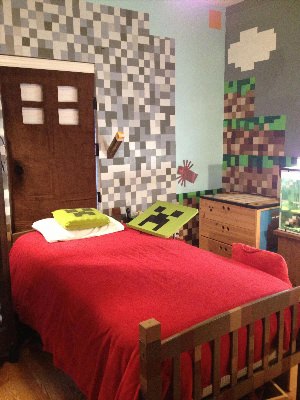 Детская комната в стиле майнкрафт