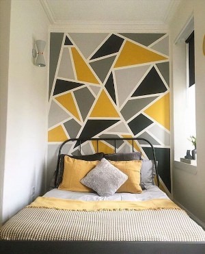 Покраска стен в стиле геометрия