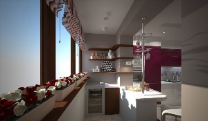 Дизайн кухонь с балконом