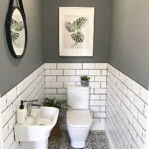 Дизайн туалета без кафеля