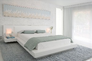 Белая спальня минимализм
