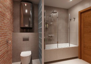 Дизайн ванной комнаты с душевой перегородкой