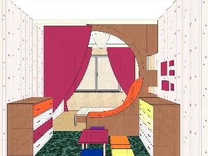 План комнаты с мебелью
