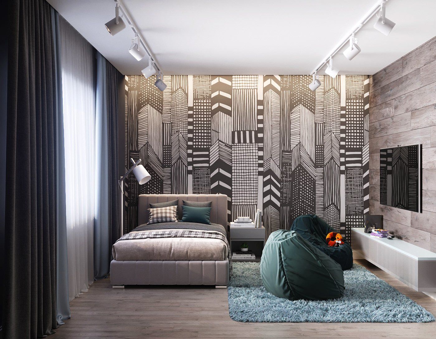 Дизайн комнаты юноши в современном стиле (50 фото)