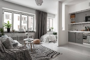 Серый дизайн квартиры