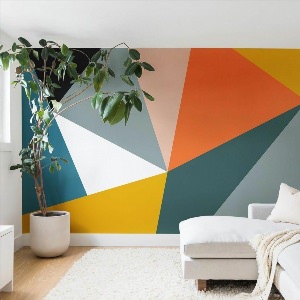 Покраска стен абстракция