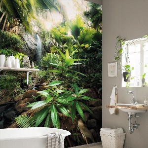 Ванная в тропическом стиле
