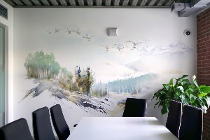 Пейзаж на стене