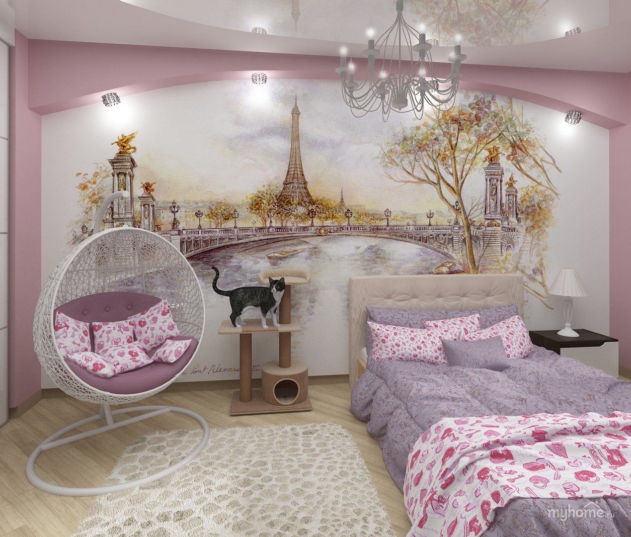 Спальня для девочки Париж