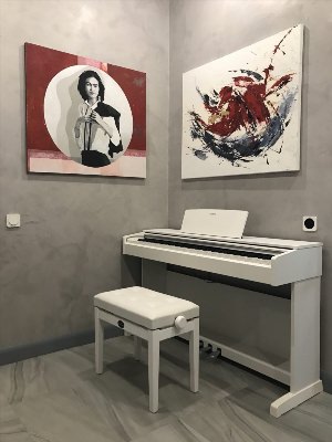 Цифровое пианино в интерьере