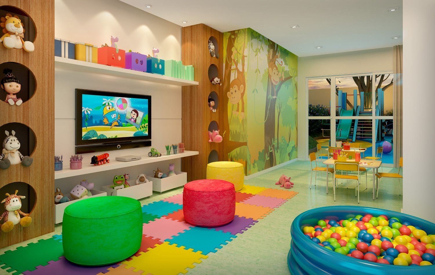 Большая детская игровая комната | Смотреть 63 идеи на фото бесплатно