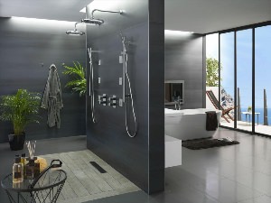 Современные ванные комнаты с душем