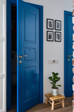 Синяя дверь в доме
