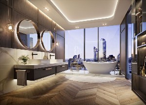 Интерьер ванной в стиле модерн