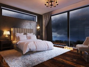 Спальни с панорамными окнами